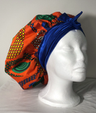 Authentic Ankara Print Fabric Hair Bonnet Satin Lined Sleep Cap Night Sleep Hat - Beauty Fleet