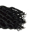 6 pack 12 inches Faux Locs crochet hair with Curly Ends 12 roots/pack Synthetic Hair Crochet Braids Goddess Fauxs Locs Color: 1b - Beauty Fleet