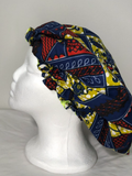 Authentic Ankara Print Fabric Hair Bonnet Satin Lined Sleep Cap Night Sleep Hat - Beauty Fleet