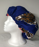 Authentic Ankara Print Fabric Hair Bonnet Satin Lined Sleep Cap Night Sleep Hat - Beauty Fleet