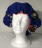 Authentic Ankara Print Fabric Hair Bonnet Satin Lined Sleep Cap Night Sleep Hat - Beauty Fleet