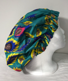 Authentic Ankara Print Fabric Hair Bonnet Satin Lined Sleep Cap Night Sleep Hat - Beauty Fleet