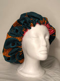 Authentic Ankara Print Fabric Hair Bonnet Satin Lined Sleep Cap Night Sleep Hat - Beauty Fleet