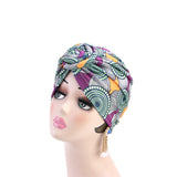 Fashion Women Knotted Print Twist Bandana Headband Hair Accessories - Beauty Fleet