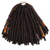 Crochet Hair Dreadlocks Faux Locs Braiding Hair Extensions Synthetic Dreadlock (7 Packs) - Beauty Fleet