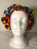 Authentic Ankara Print Fabric Hair Bonnet Satin Lined Sleep Cap Night Sleep Hat - Beauty Fleet