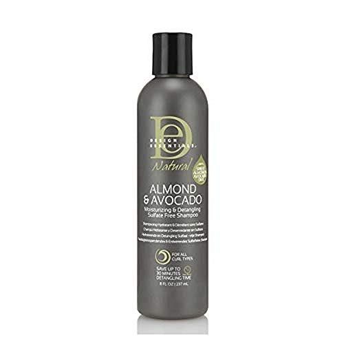 Design Essentials Natural Super Moisturizing & Detangling Sulfate- Free Shampoo- Almond & Avocado Collection, 8 Fl Oz - Beauty Fleet