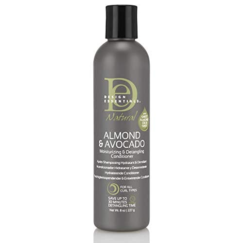 Design Essentials Natural Moisturizing & Super Detangling Sulfate-Free Conditioner with Natural Shea Butter and Coconut Milk-Almond & Avocado Collection, 8 Fl Oz - Beauty Fleet