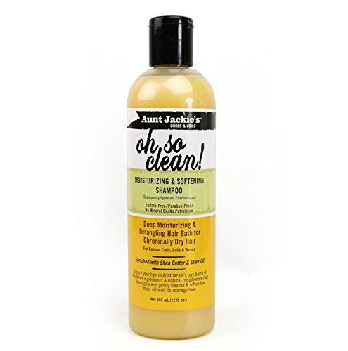 Aunt Jackie's Oh So Clean Lather-rich Deep Moisturizing Shampoo, Revives Fragile, Dry Hair, Enriched with Coconut Oil, Shea Butter and Extra Virgin Olive Oil, 12 Ounce Bottle - Beauty Fleet