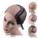 4X4 U Part Swiss Lace Wig Cap for Making Wigs with Adjustable Straps on the Back Glueless Hairnets(Black L) - Beauty Fleet