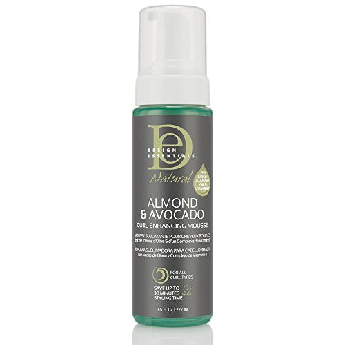 Design Essentials Natural Curl Enhancing Mousse, Quick Drying Must-Have for Perfectly Defined Luminous Curls-Almond & Avocado Collection, 7.5 Fl Oz - Beauty Fleet