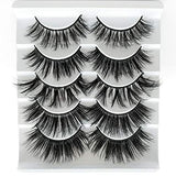 VGTE 3D Eyelashes Handmade False Eyelashes Set Professional Fake Eyelashes 5 Pairs Reusable Eyes Lashes (3D Mixed) - Beauty Fleet