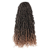 Passion Twist Hair Ombre Blonde 8 Packs(12 strands/pack) Pre-Looped Crochet Braids (20 inch, T1B/27) - Beauty Fleet