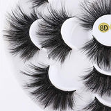 7 Pairs 25mm Lash 8D Mink Hair Cruelty-free Wispy Fluffy Hair Dramatic Handmade Long False Eyelashes - Beauty Fleet