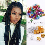 VintageBee 140 Pieces Dreadlocks Metal Hair Cuffs Hair Braiding Beads Filigree Hair Accessory, Assorted Colors - Beauty Fleet