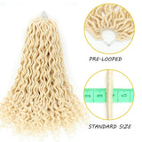 Goddess Locs Crochet Hair Wavy Faux Locs with Curly Ends 100% Quality Kanekalon Fiber Synthetic Braiding Hair Extension (6Packs/Lot,20inch,613) - Beauty Fleet