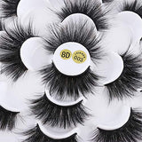 7 Pairs 25mm Lash 8D Mink Hair Cruelty-free Wispy Fluffy Hair Dramatic Handmade Long False Eyelashes - Beauty Fleet