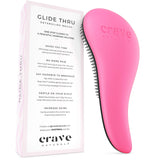 Crave Naturals Glide Comb & Hair Brush for Natural, Curly, Straight, Wet or Dry Hair (PINK) - Beauty Fleet