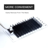 TDANCE Premium D Curl 0.18mm Thickness Semi Permanent Individual Eyelash Extensions Silk Volume Lashes Professional Salon Use Mixed 14-19mm Length In One Tray (D-0.18,14-19mm) - Beauty Fleet