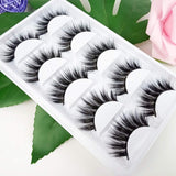 Veleasha 5D Faux Mink Lashes Handmade Luxurious Volume Fluffy Natural False Eyelashes 5 Pairs | Dubai - Beauty Fleet