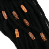 60 Pcs Imitation Wood Beads Metal Hollow Out Tube Beads Hair Braiding Jewelry for Hair Braiding Decoration DIY Accessory Barrel Beads Loose Beads - Beauty Fleet