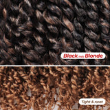 Passion Twist Hair Ombre Blonde 8 Packs(12 strands/pack) Pre-Looped Crochet Braids (20 inch, T1B/27) - Beauty Fleet
