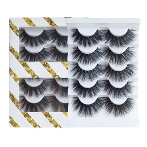 JIMIRE High Volume False Eyelashes Fluffy 3D Lashes Pack 5 Pairs - Beauty Fleet