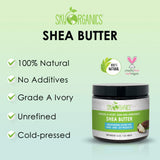 Organic Raw Unrefined Shea Butter by Sky Organics (16oz) Grade A Ivory Shea Butter Skin Nourishing Moisturizing & Healing For Dry Skin Dusting Powders - For Skin Care Hair Care & DIY Recipes (1 Pack) - Beauty Fleet