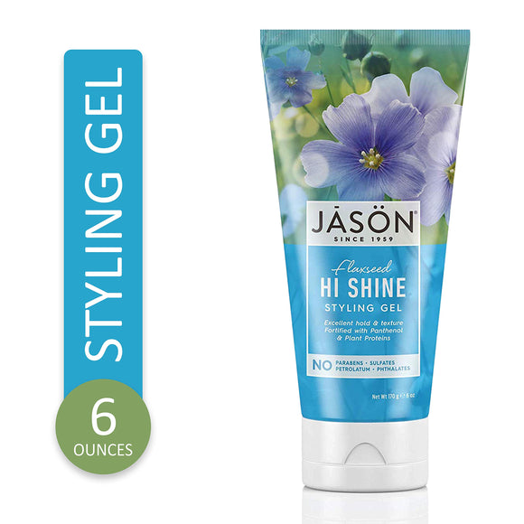 JASON Flaxseed Hi-Shine Styling Gel, 6 Ounce Tube - Beauty Fleet