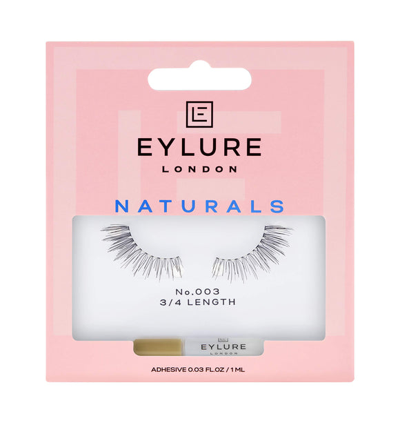 Eylure Naturals False Lashes, Style No. 003, Reusable, Adhesive Included, 1 Pair - Beauty Fleet