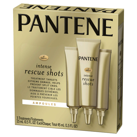 Pantene Rescue Shots Hair Ampoules Treatment, Pro-V Intensive Repair of Damaged Hair, 1.5 Fl Oz (Pack of 1) - Beauty Fleet