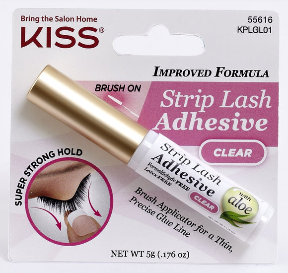 KISS Strip Eyelash Adhesive, Clear 0.176 Ounce - Beauty Fleet