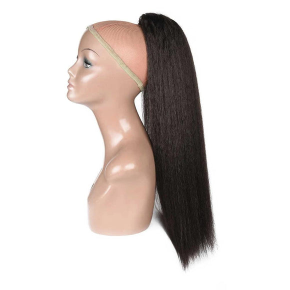 Synthetic 18-24 inch Kinky Straight Heat Resistant Hair Ponytail - Beauty Fleet