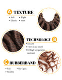 6 packs 12'' Goddess Faux Locs Curly Ends Short Wavy Synthetic Hair Extensions Crochet Braids 12 Strand/Pack - Beauty Fleet
