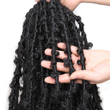 24inch Distressed Locs Crochet Hair Butterfly Faux Locs Crochet Braids (6 Packs) - Beauty Fleet