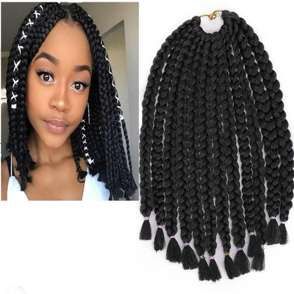 Crochet Braids Hair Box Braids Synthetic Hair Goddess locks Crochet Hair Extensions - Beauty Fleet