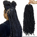 24inch Distressed Locs Crochet Hair Butterfly Faux Locs Crochet Braids (6 Packs) - Beauty Fleet