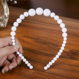 Levao 3cm Big Pearls Headband Women Wedding Bridal Hair Accessories Hairband Hair Hoop Girls Headwear Wedding Pearl Jewelry - Beauty Fleet