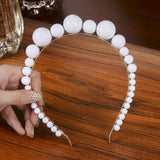 Levao 3cm Big Pearls Headband Women Wedding Bridal Hair Accessories Hairband Hair Hoop Girls Headwear Wedding Pearl Jewelry - Beauty Fleet