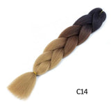 24 Inch Single Ombre Color Synthetic Hair Jumbo Braiding Kanekalon Hair - Beauty Fleet