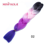 24 Inch Single Ombre Color Synthetic Hair Jumbo Braiding Kanekalon Hair - Beauty Fleet