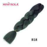 24 Inch Single Ombre Color Synthetic Hair Jumbo Braiding Kanekalon Hair - Beauty Fleet