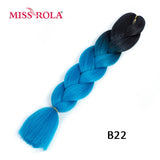 24 Inch Single Ombre Color Synthetic Hair Jumbo Braiding Kanekalon Hair - Beauty Fleet