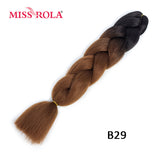 24 Inch Single Ombre Color Synthetic Hair Jumbo Braiding Kanekalon Hair - Beauty Fleet