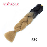 24 Inch Single Ombre Color Synthetic Hair Jumbo Braiding Kanekalon Hair - Beauty Fleet