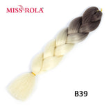 24 Inch Single Ombre Color Synthetic Hair Jumbo Braiding Kanekalon Hair - Beauty Fleet