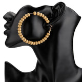 Wood Drop Earrings For Women Statement Bohemia Geometric Earrings Fashion Jewelry - Beauty Fleet