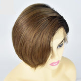 13x6 Lace Front Human Hair Short Bob Wigs Pixie Cut Ombre Color Brazilian Remy Hair - Beauty Fleet