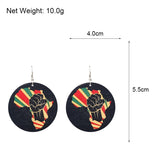 Vintage Painted 18 Style Africa Wooden Drop Earrings For Women Statement Round African Ethnic Fashion Jewelry - Beauty Fleet