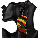 Vintage Painted 18 Style Africa Wooden Drop Earrings For Women Statement Round African Ethnic Fashion Jewelry - Beauty Fleet